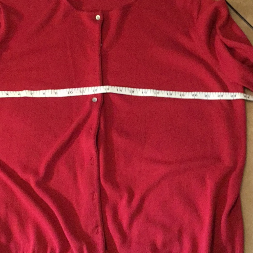Casual Corner Red Cardigan Twin Sweater Set - Picture 6 of 11